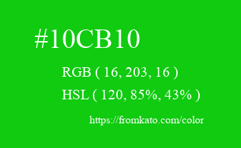 Color: #10cb10