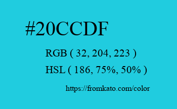 Color: #20ccdf