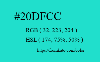Color: #20dfcc