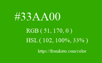 Color: #33aa00
