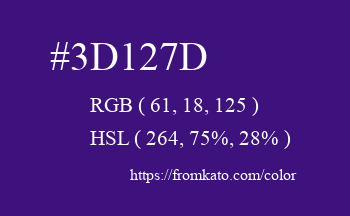 Color: #3d127d