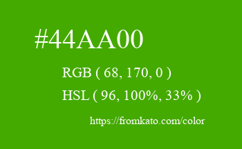 Color: #44aa00