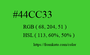 Color: #44cc33