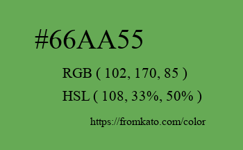 Color: #66aa55
