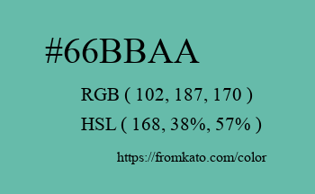 Color: #66bbaa