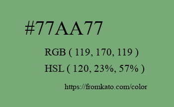 Color: #77aa77