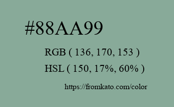 Color: #88aa99