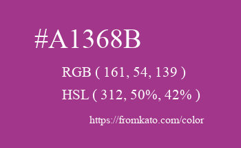 Color: #a1368b