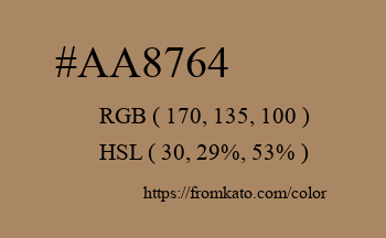 Color: #aa8764