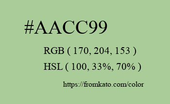 Color: #aacc99