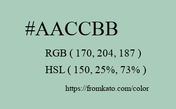 Color: #aaccbb
