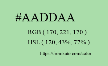Color: #aaddaa