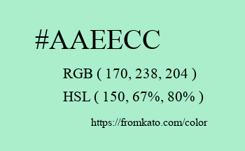 Color: #aaeecc