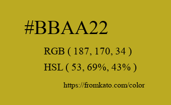 Color: #bbaa22