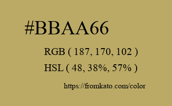 Color: #bbaa66