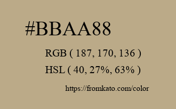 Color: #bbaa88