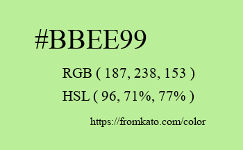 Color: #bbee99