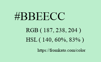 Color: #bbeecc