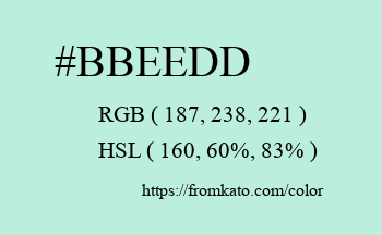 Color: #bbeedd