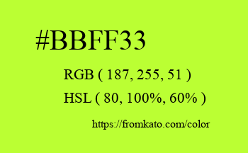 Color: #bbff33