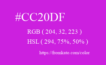 Color: #cc20df