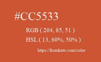 Color: #cc5533