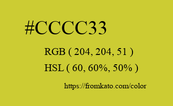 Color: #cccc33