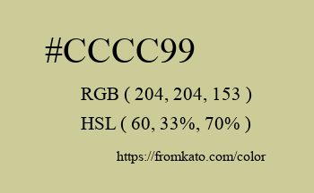 Color: #cccc99