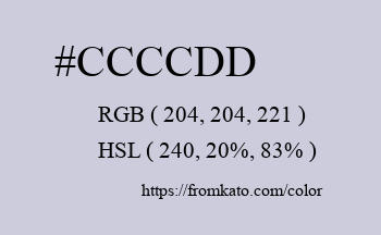 Color: #ccccdd