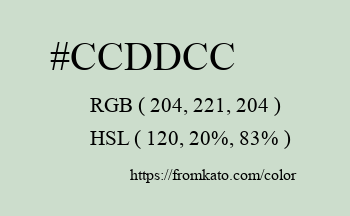 Color: #ccddcc