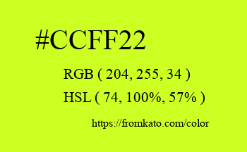Color: #ccff22