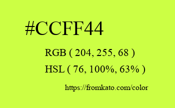 Color: #ccff44