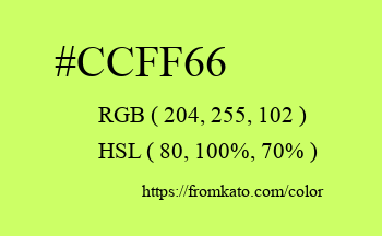 Color: #ccff66