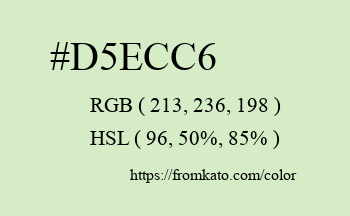 Color: #d5ecc6