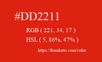 Color: #dd2211