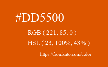 Color: #dd5500