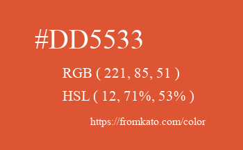 Color: #dd5533