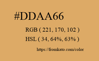 Color: #ddaa66