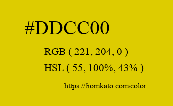 Color: #ddcc00