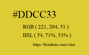 Color: #ddcc33