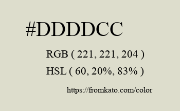 Color: #ddddcc