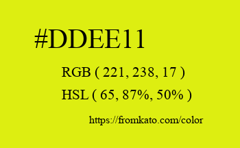 Color: #ddee11