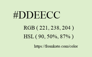 Color: #ddeecc