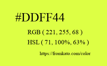 Color: #ddff44