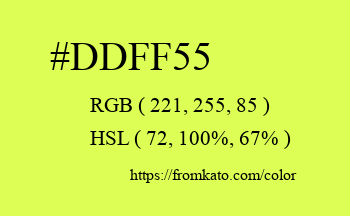 Color: #ddff55