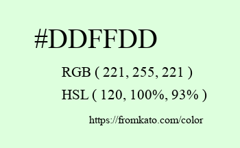 Color: #ddffdd