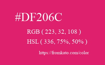 Color: #df206c