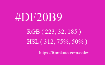 Color: #df20b9