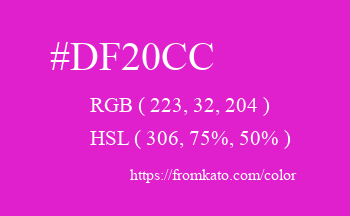 Color: #df20cc