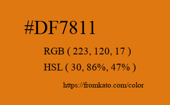 Color: #df7811